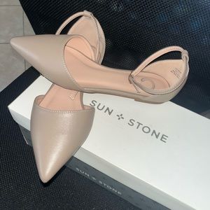 SUN STONE Taupe flats